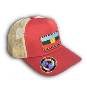 Gorra amarillo y naranja Bandera mapuche 5 paneles