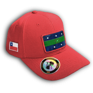 Gorra roja Chile Bandera Isla Robinson Crusoe 6 paneles